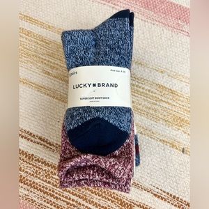 NWT 6 Pairs of SUPER SOFT BOOT SOCK Lucky Brand Socks 🧦🍀❤️